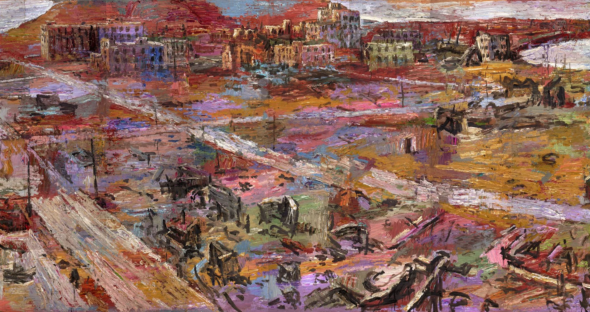 Hiroshima Art Project, 2001-03, détail, huile sur papier, 30mx2,5m