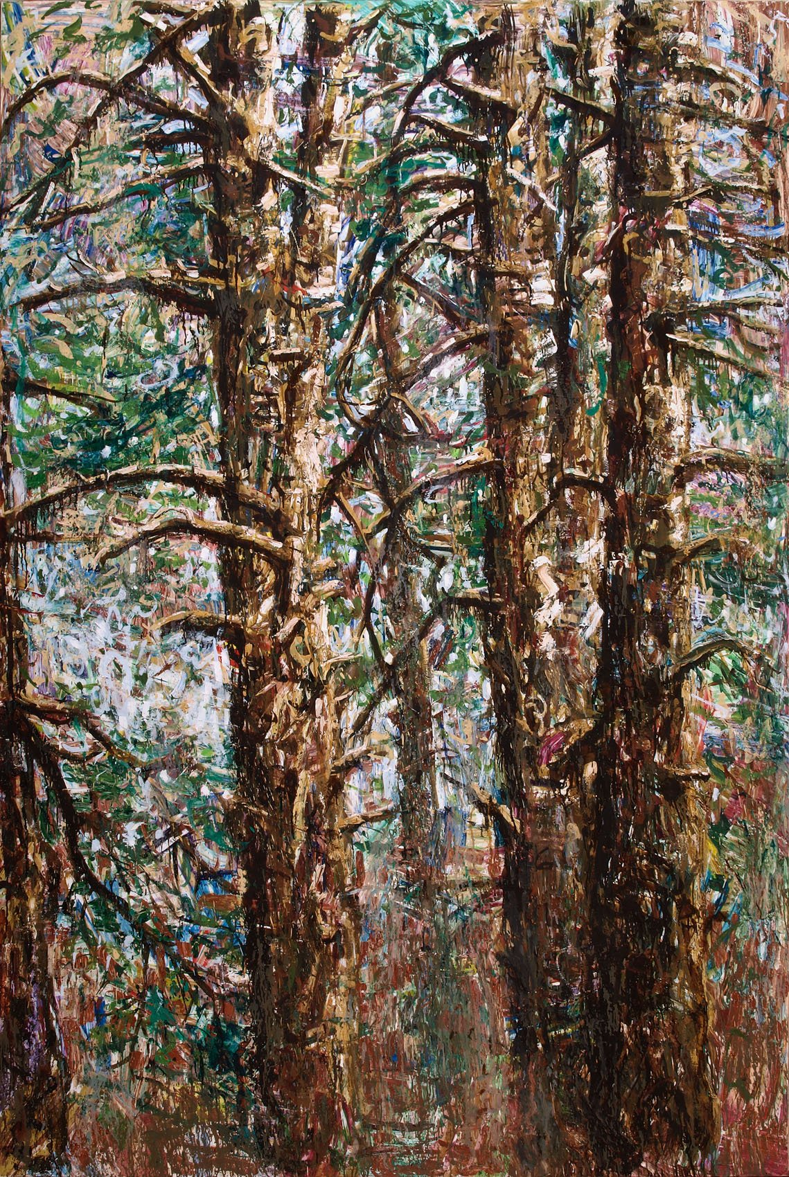 Forêt, 2012, huile sur toile, 250x170 cm