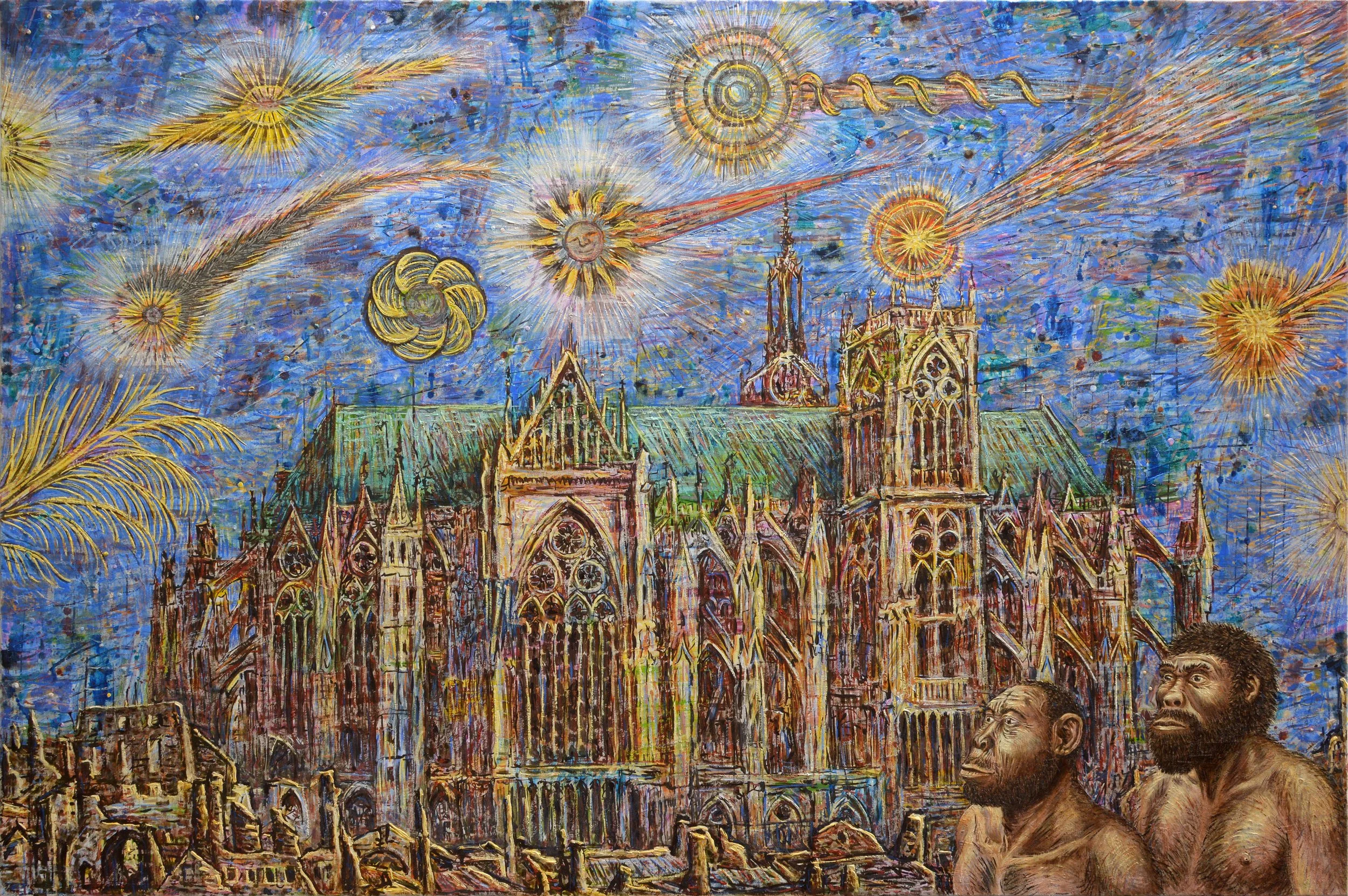 Soudainement, 2020, huile sur toile, 130x195 cm