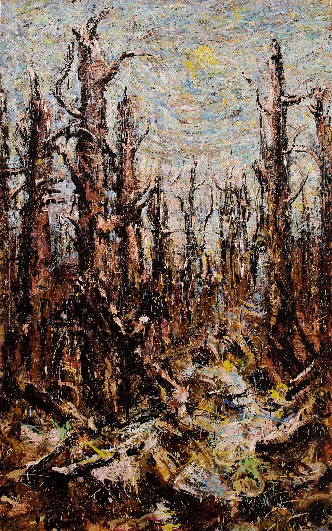 La route I, 2008, huile sur toile, 130X81 cm