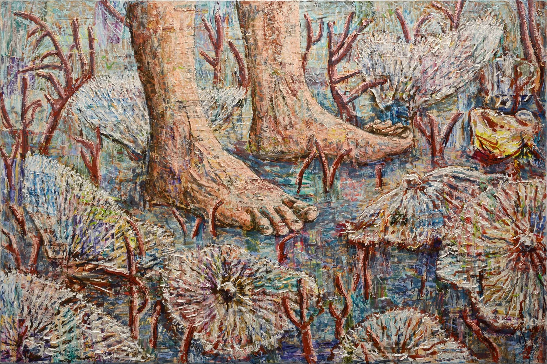 Acropoli in branchi, 2013, huile sur toile, 130x195 cm