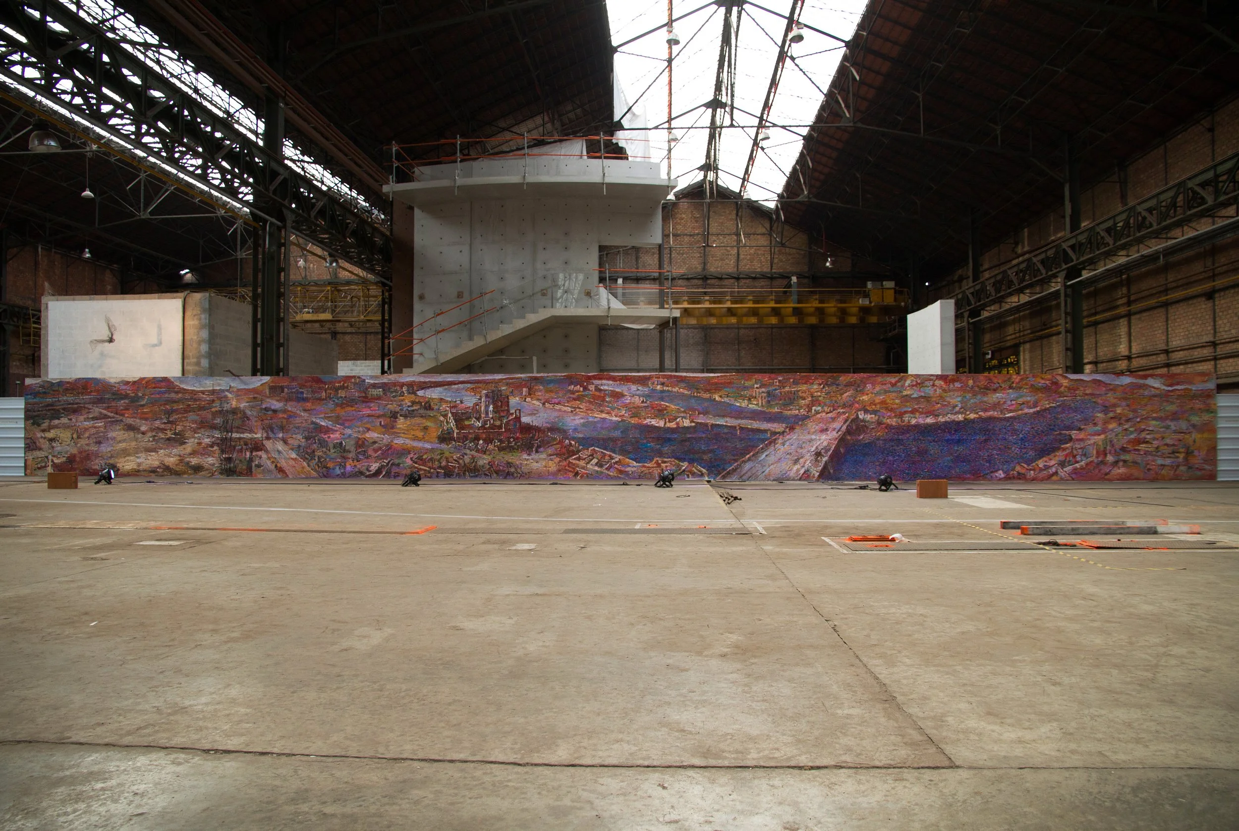 Hiroshima Art Project, 2001-03, huile sur papier, 30mx2,5m