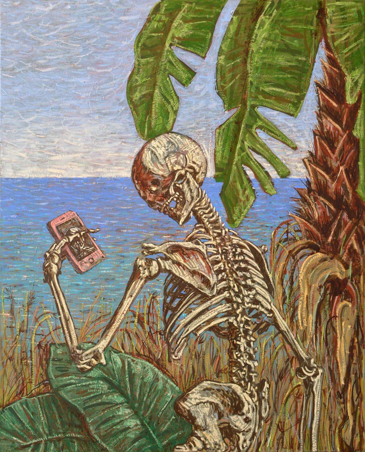 Selfie, 2019, huile sur toile, 100x81 cm