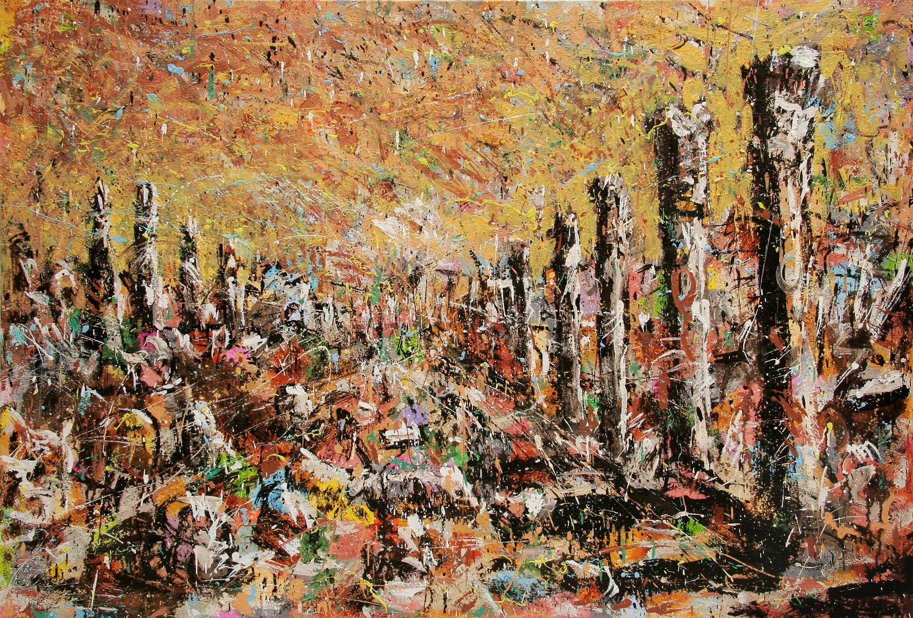 La route, 2007, huile sur toile, 89x130 cm