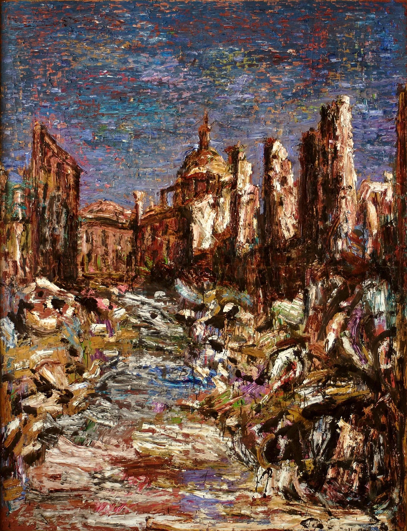 Rue de Dresde II, 2002, huile sur bois, 200x153 cm