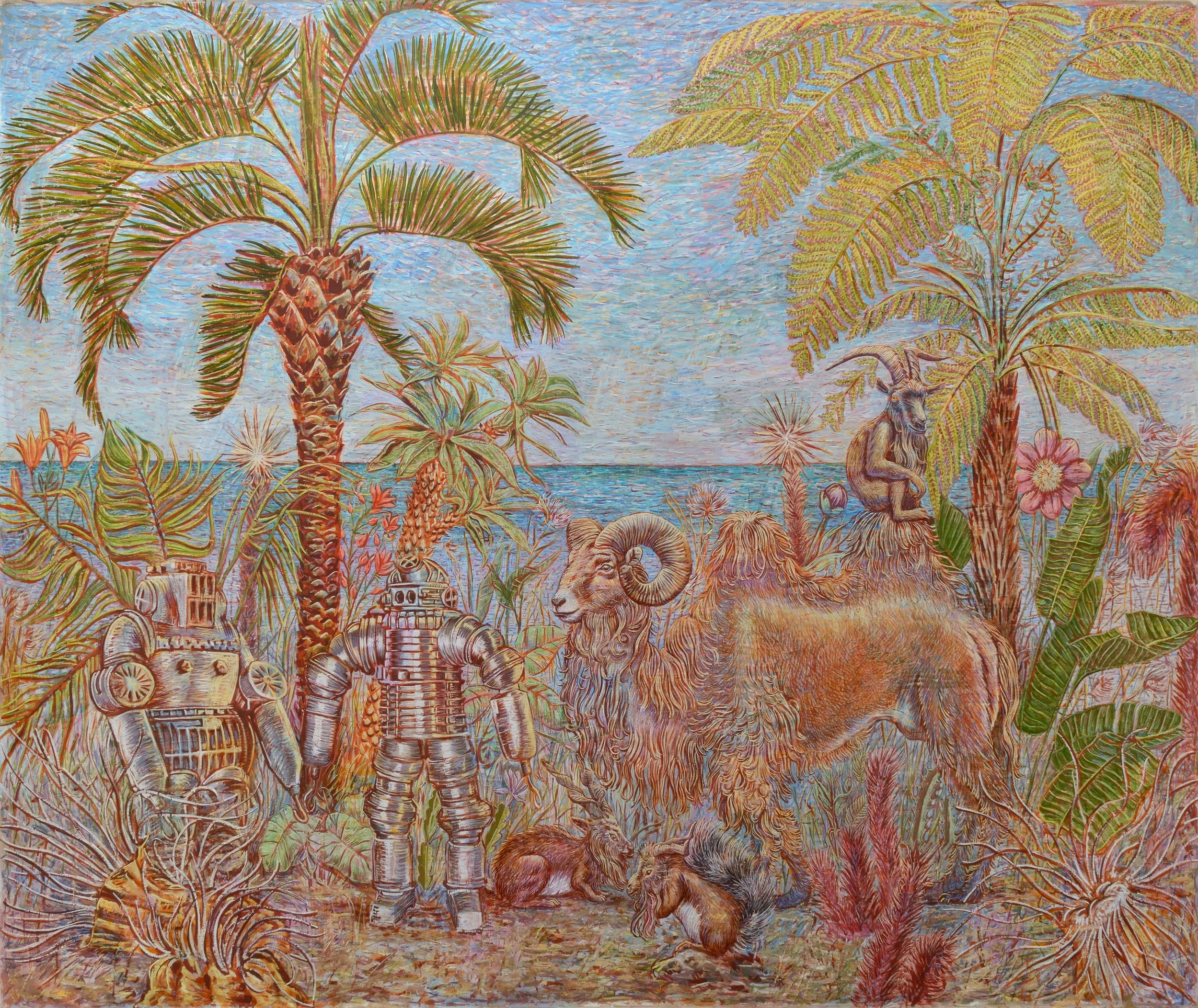 Éden, 2021, huile sur toile, 210 x 250 cm