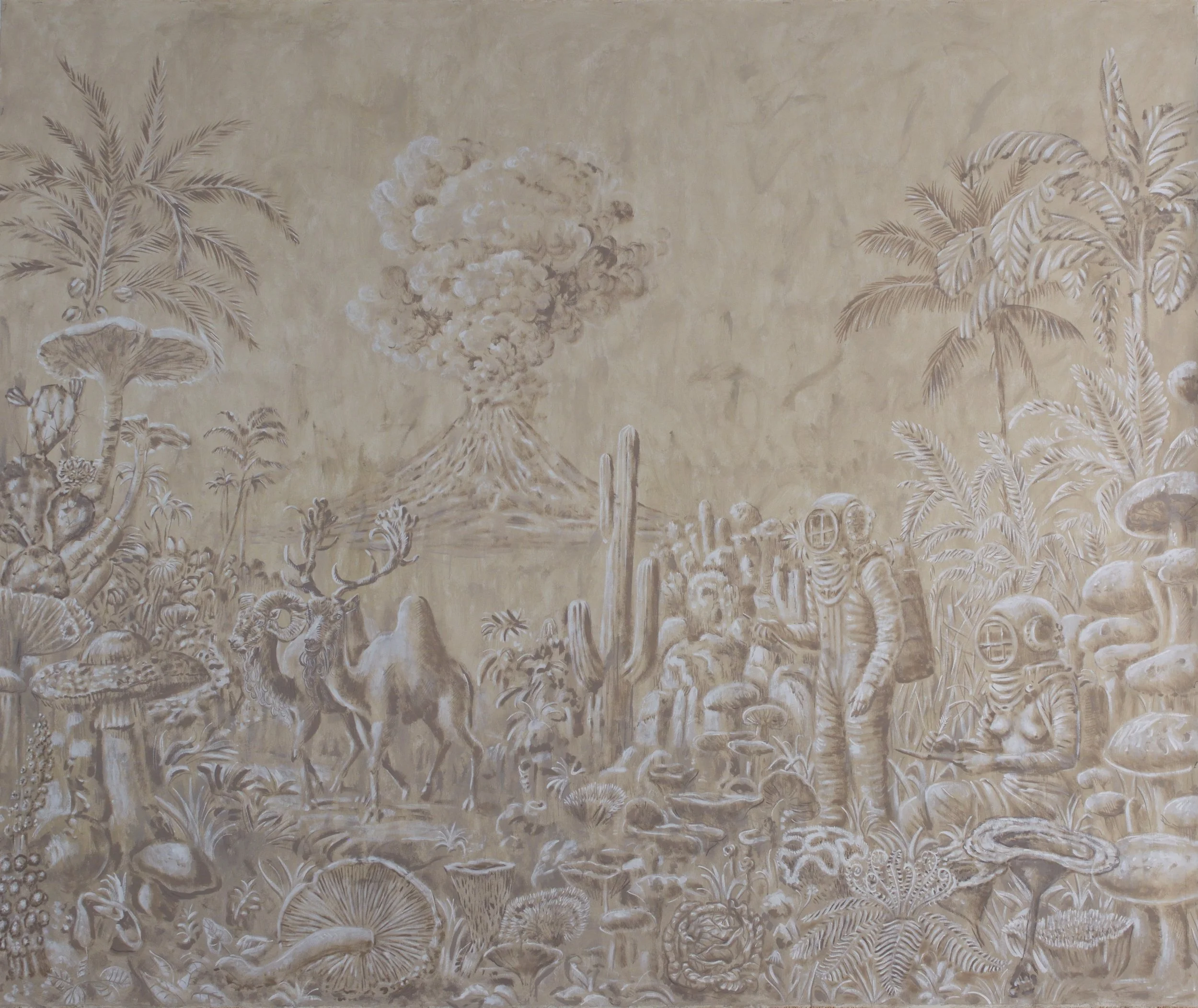 Pastorale, 2025, peinture vinylique sur toile, 160x200 cm