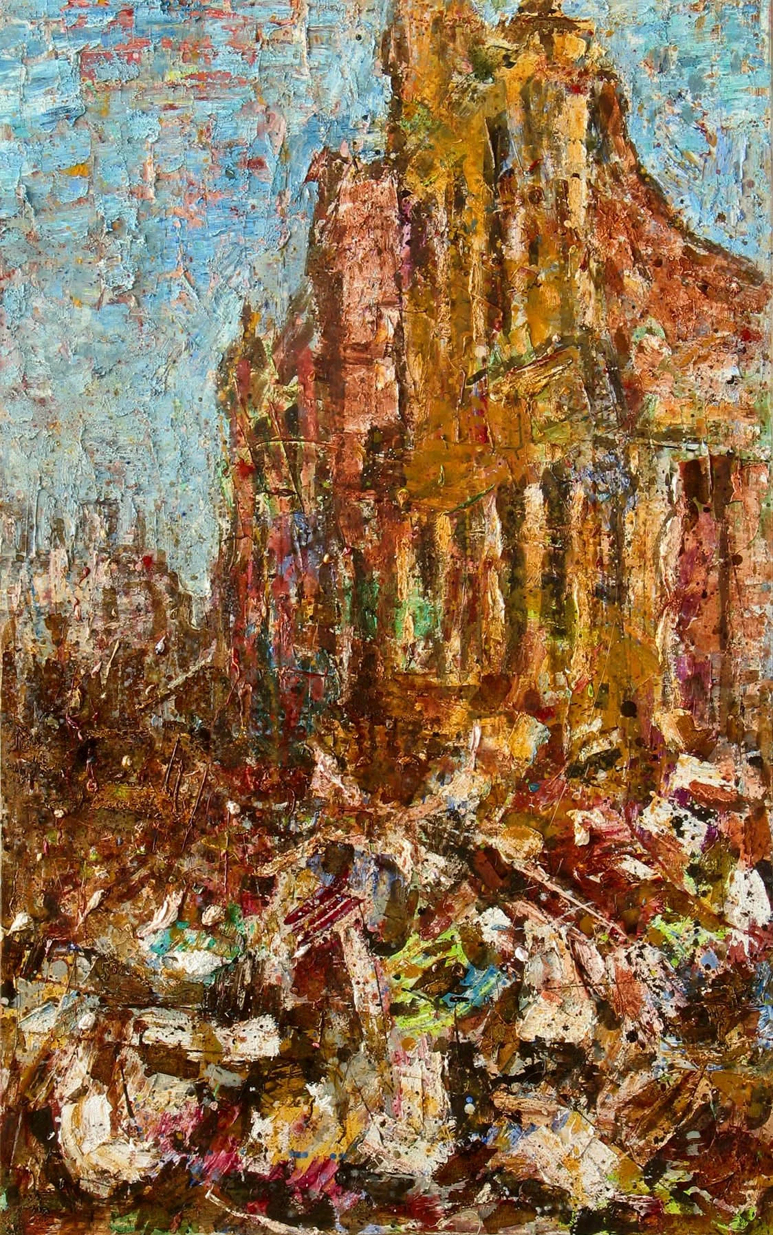 La maison jaune, 2005, huile sur toile, 130x81 cm