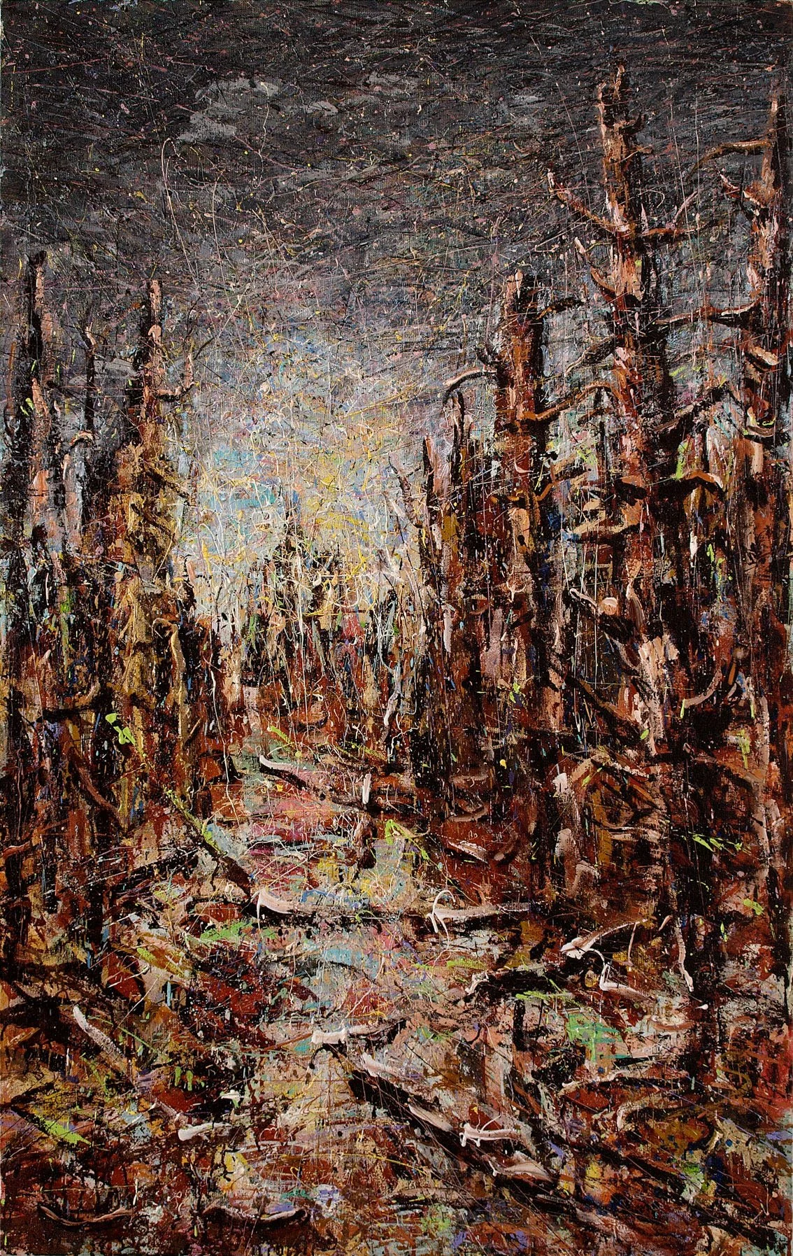 La route III, 2008, huile sur toile, 130X81 cm