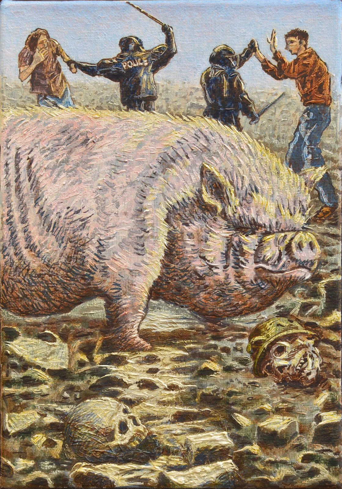 Le général, 2018, huile sur toile, 29x17 cm