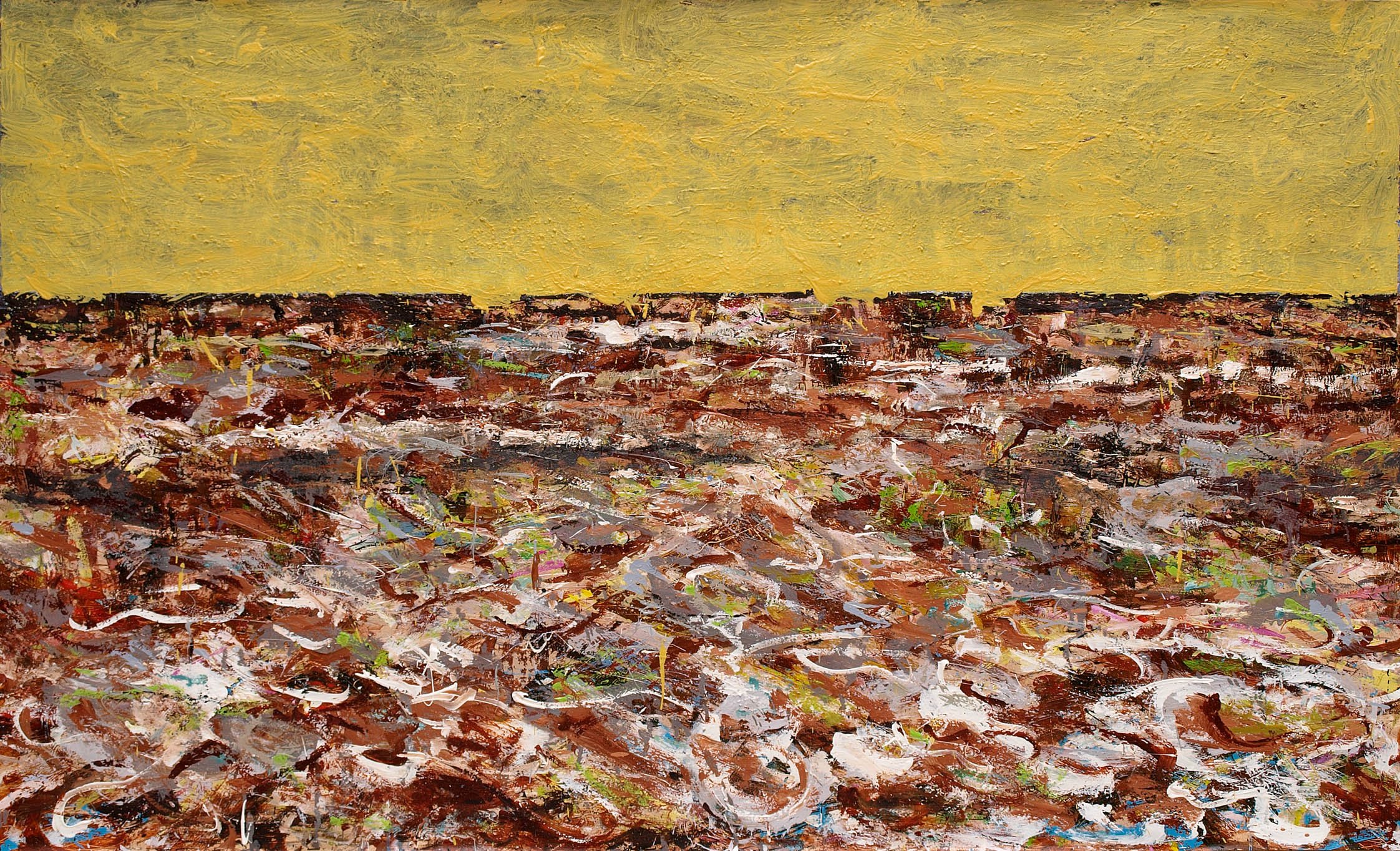 Marina, 2008, huile sur papier, 80x130 cm