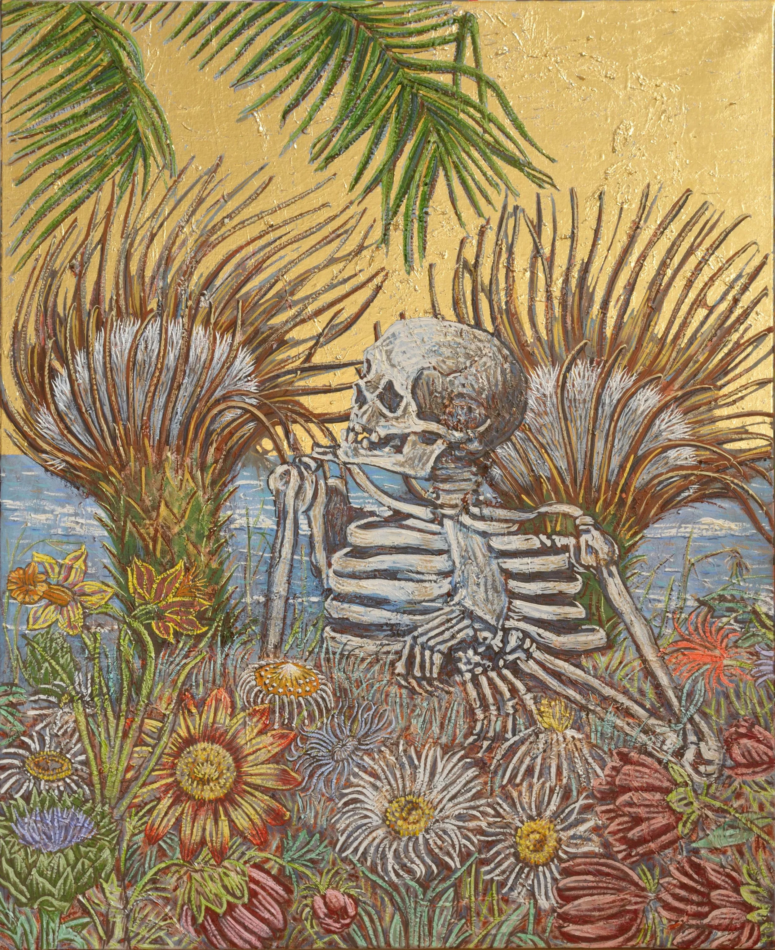 La Mort, 2024, huile sur toile, 100x81 cm