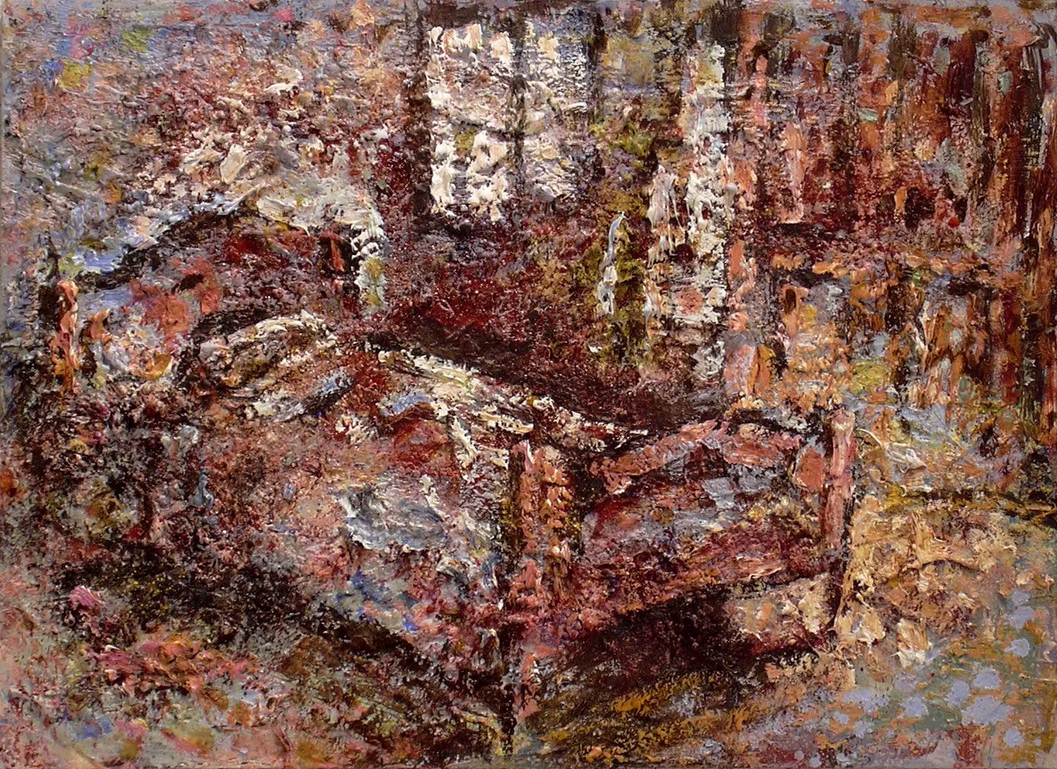 Chambre, 2004, huile sur bois, 60x82 cm