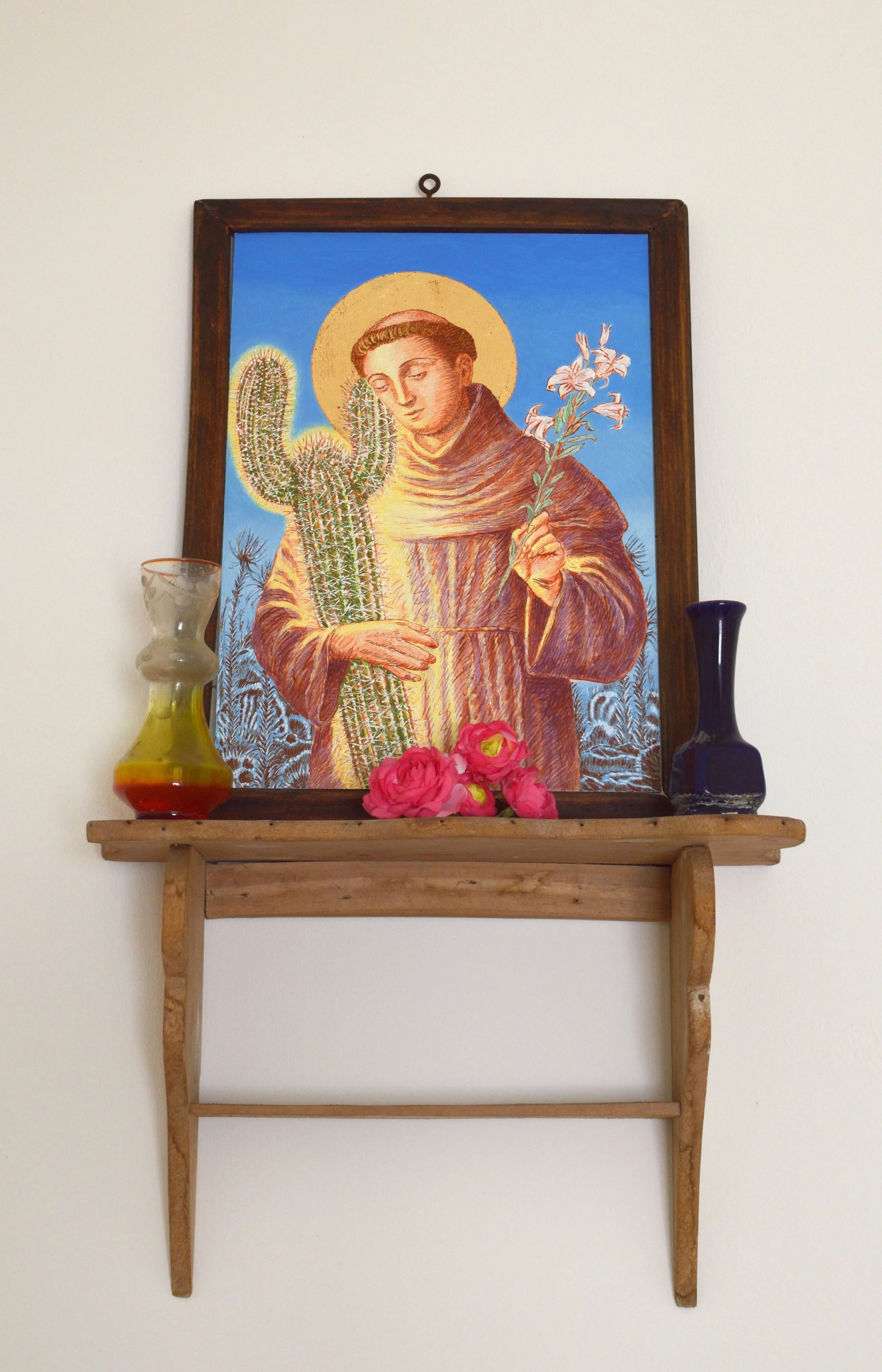 Saint Antoine, 2021, huile sur carton, 39X28 cm