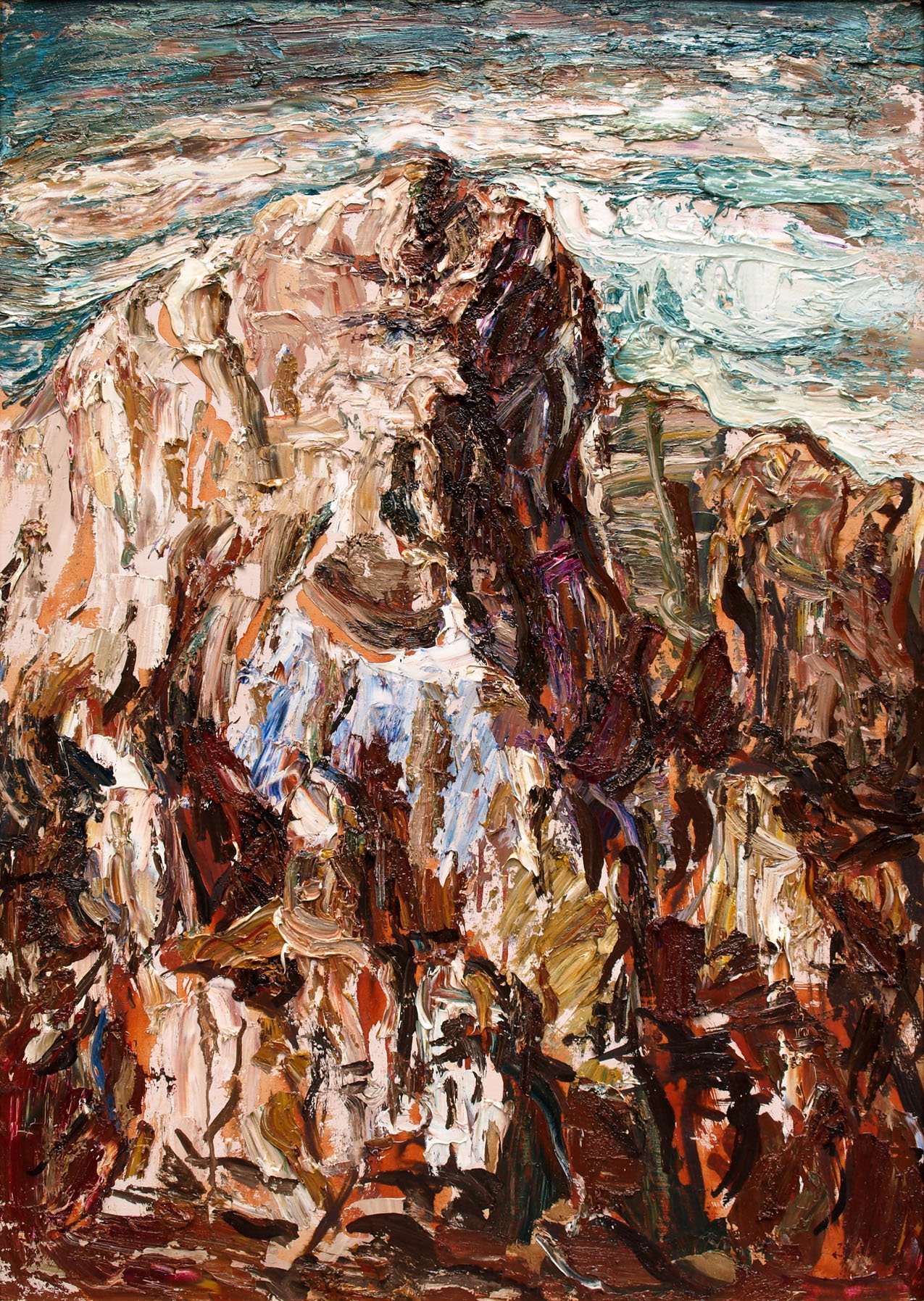 Montagne, 1999, huile sur bois, 70x50 cm