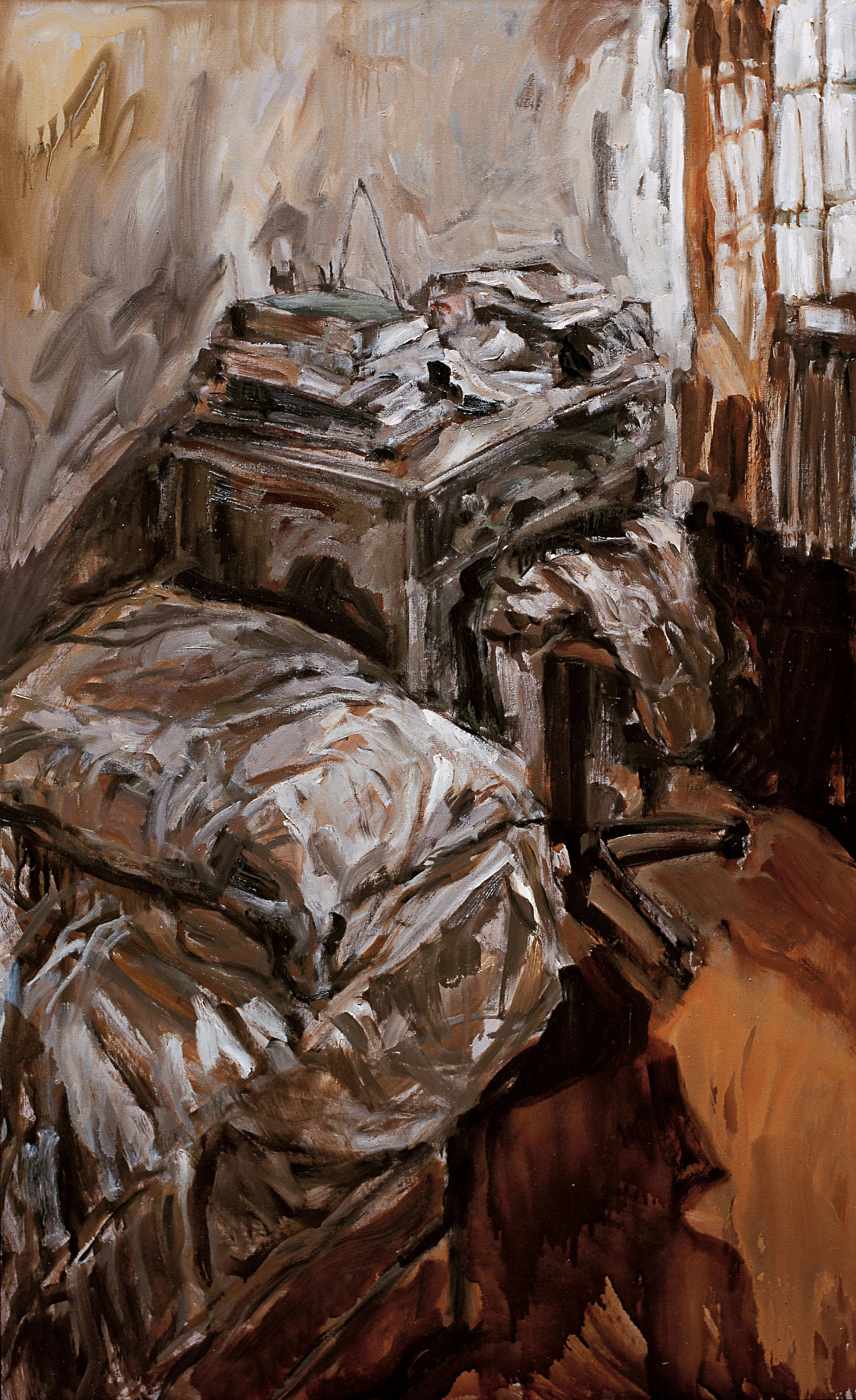 Chambre avec bureau, 1994, huile sur toile, 120x75 cm