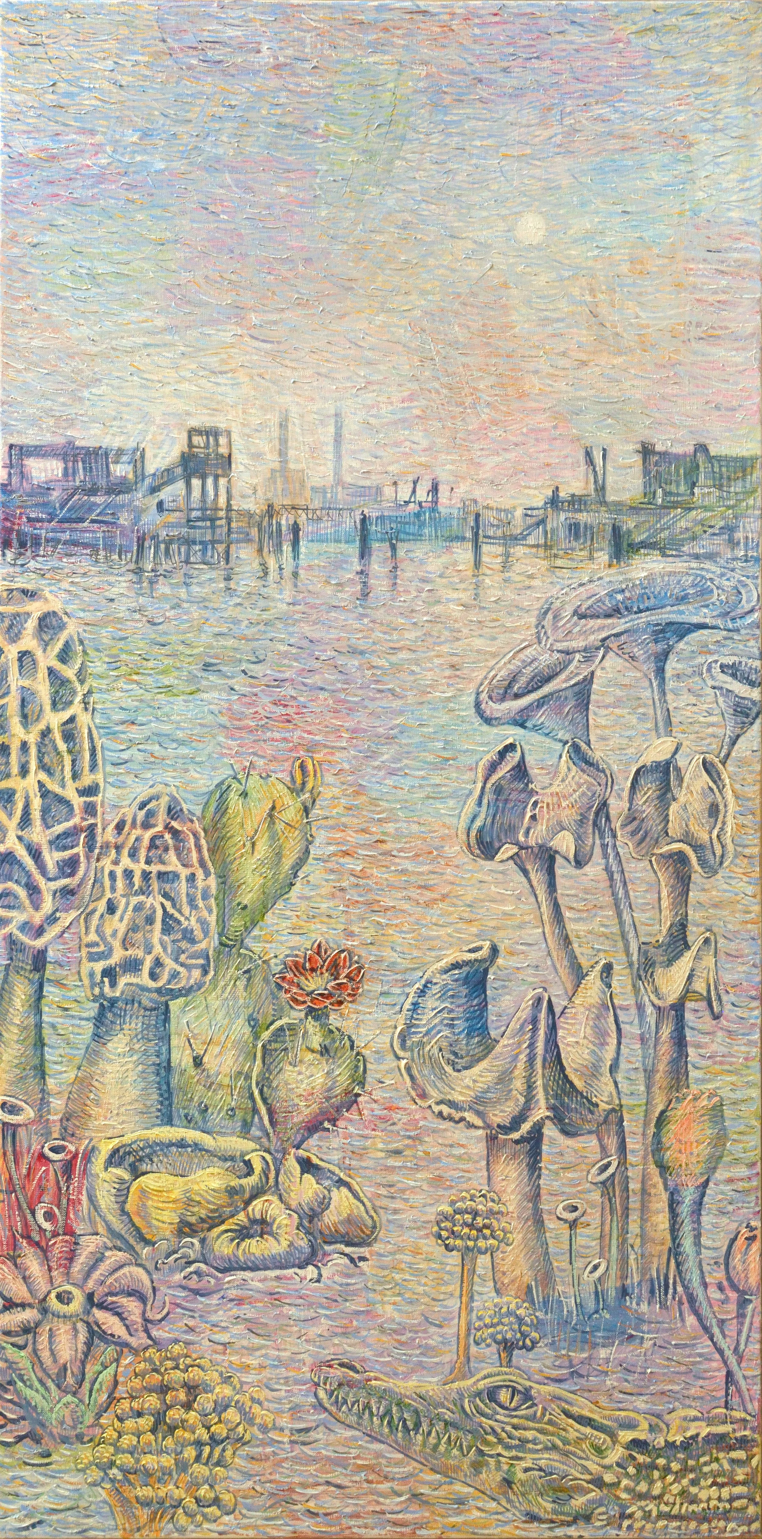 Au soleil vivant, 2022, huile sur toile, 120x60 cm