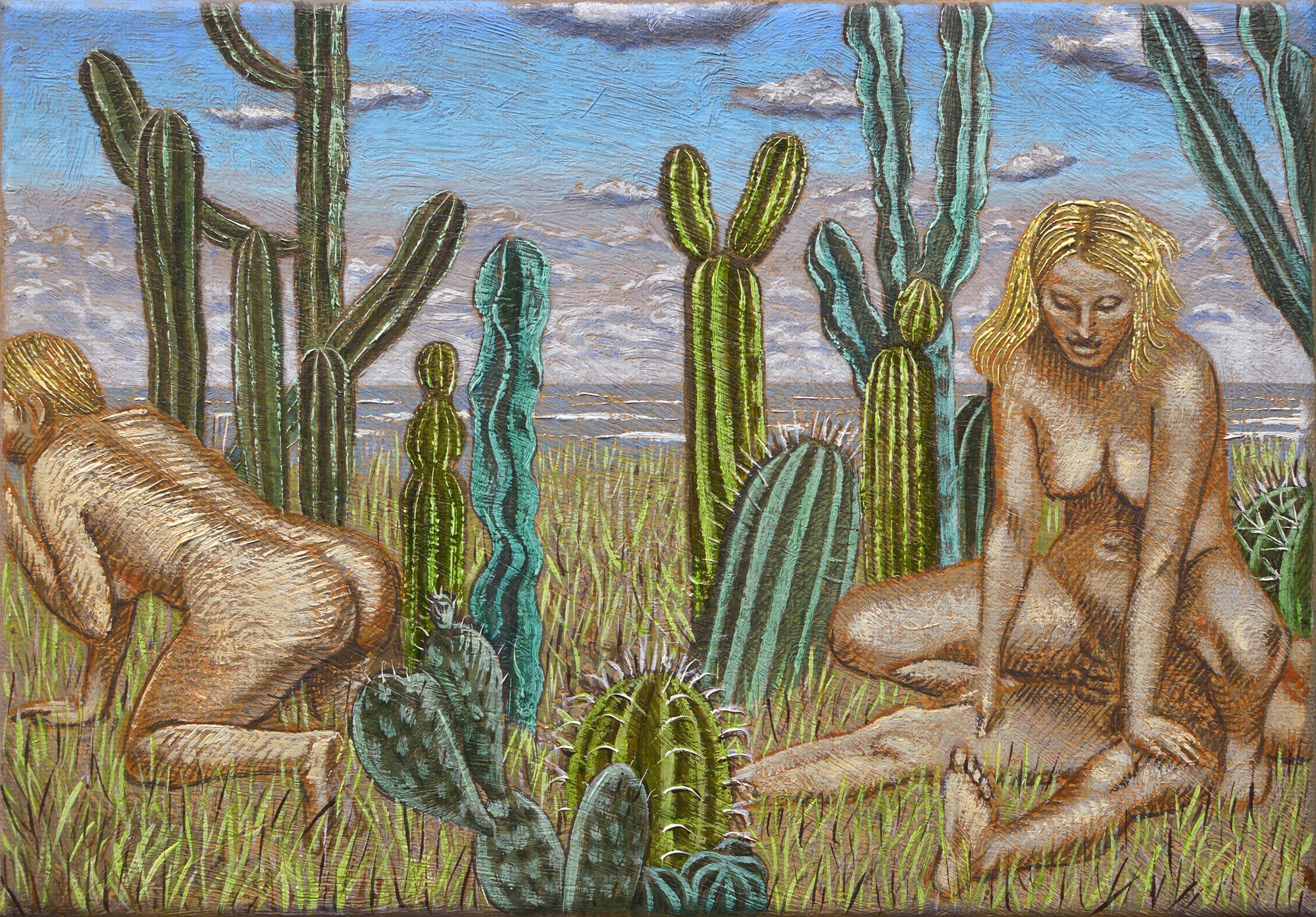 Au Mexique, 2020, huile sur toile, 16x27 cm