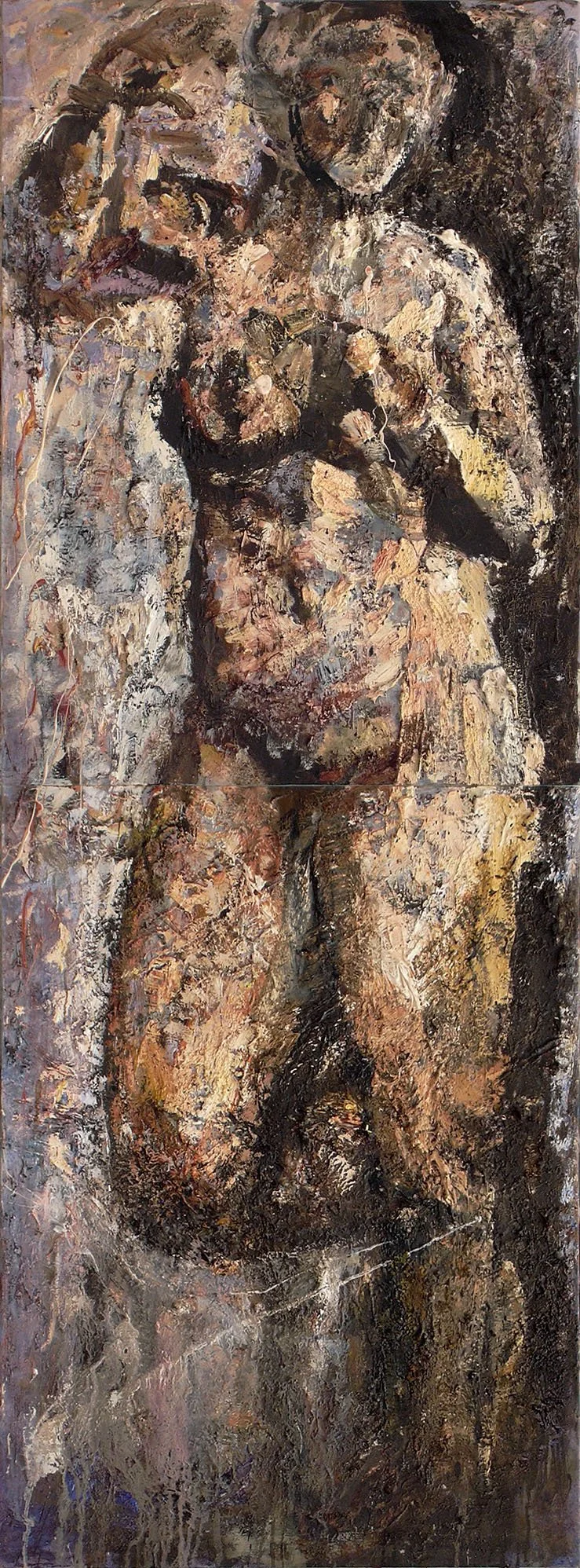 Figure, 2003, huile sur toile, 160x60 cm