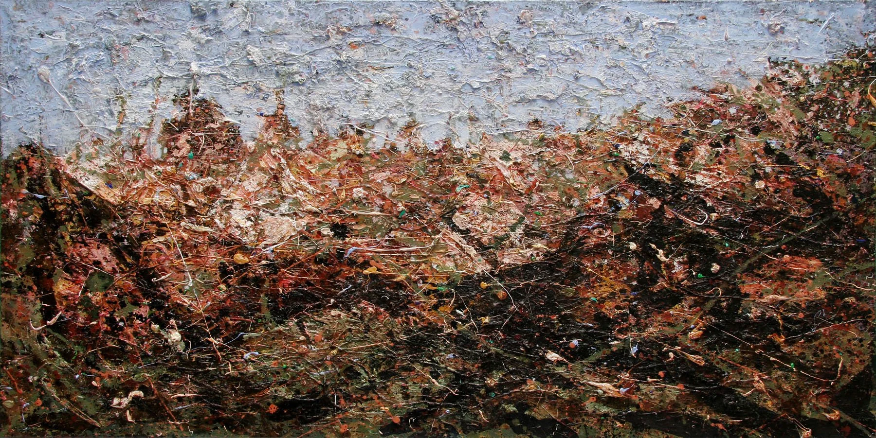 Champ de bataille, 2006, huile sur toile, 60X120 cm