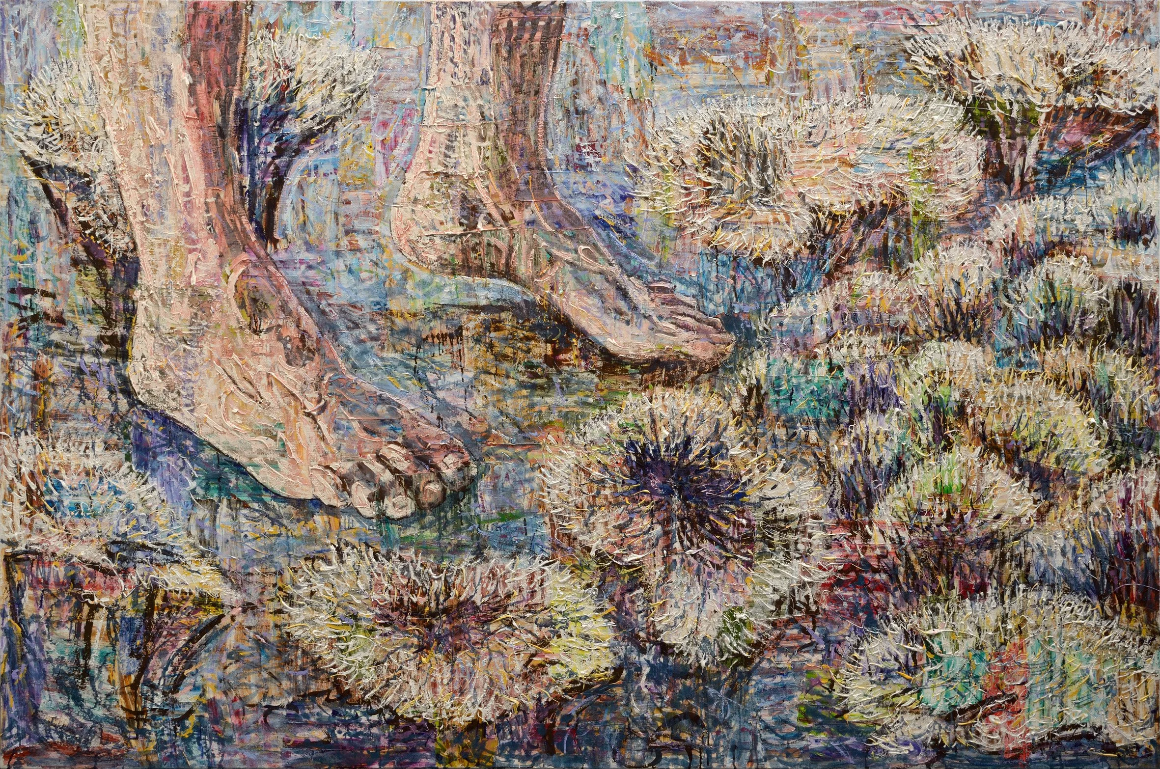 Sarcophagyon crassica urticante, 2013, huile sur toile, 130x195 cm