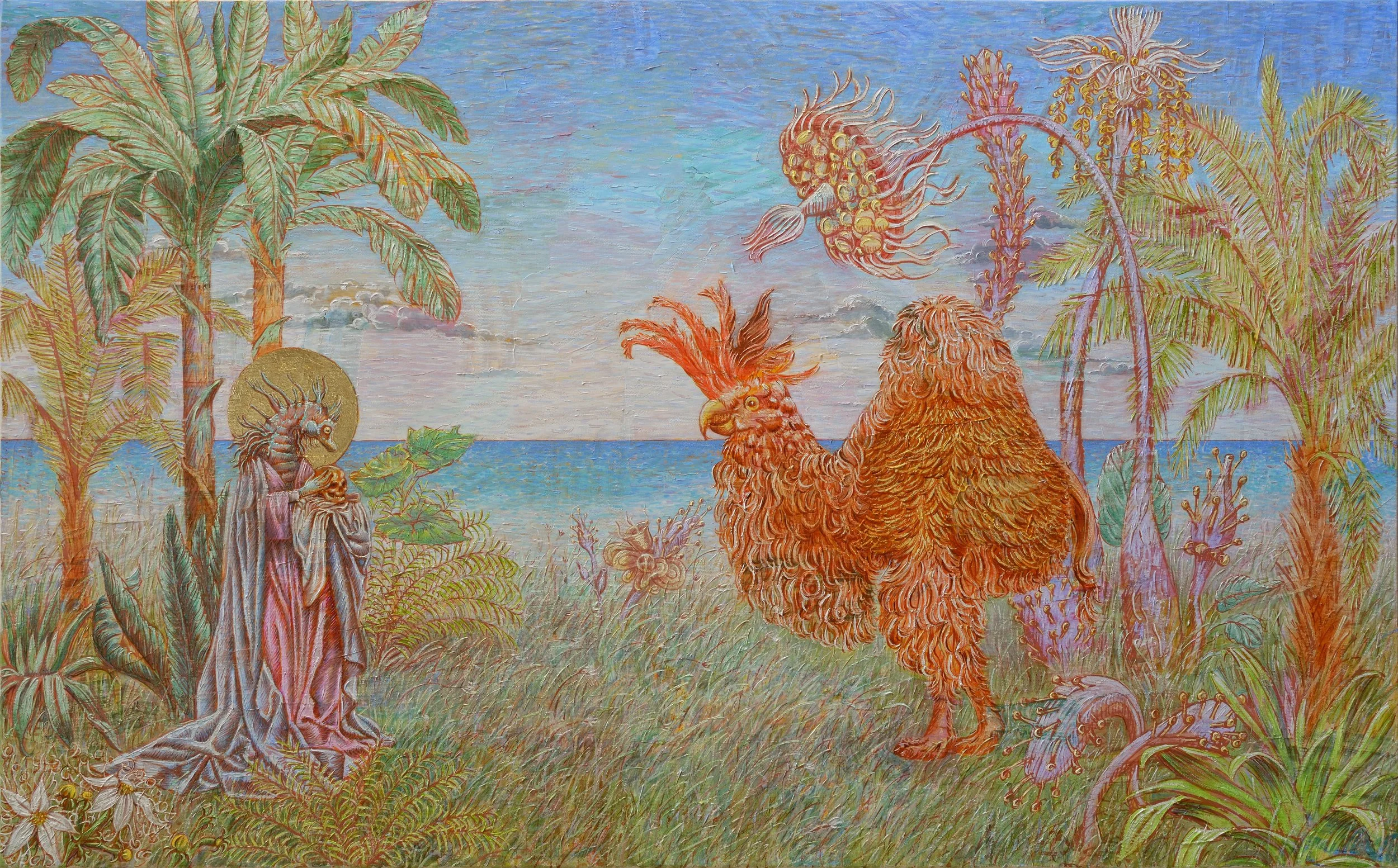 La relique, 2022, huile sur toile, 81x130 cm