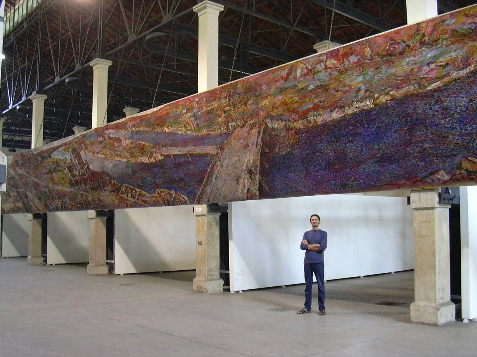 Hiroshima Art Project, 2001-03, huile sur papier, 30mx2,5m