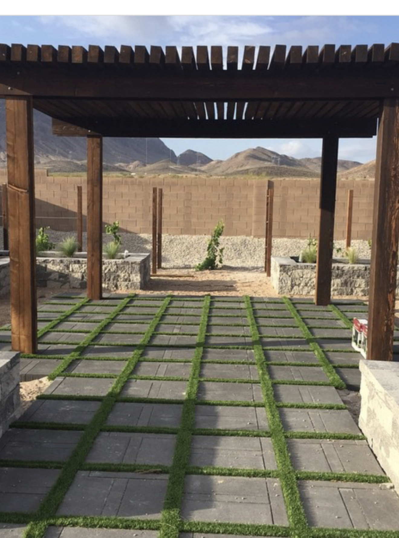 Inset pavers