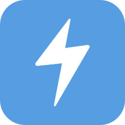 Lightning bolt symbol on a blue background