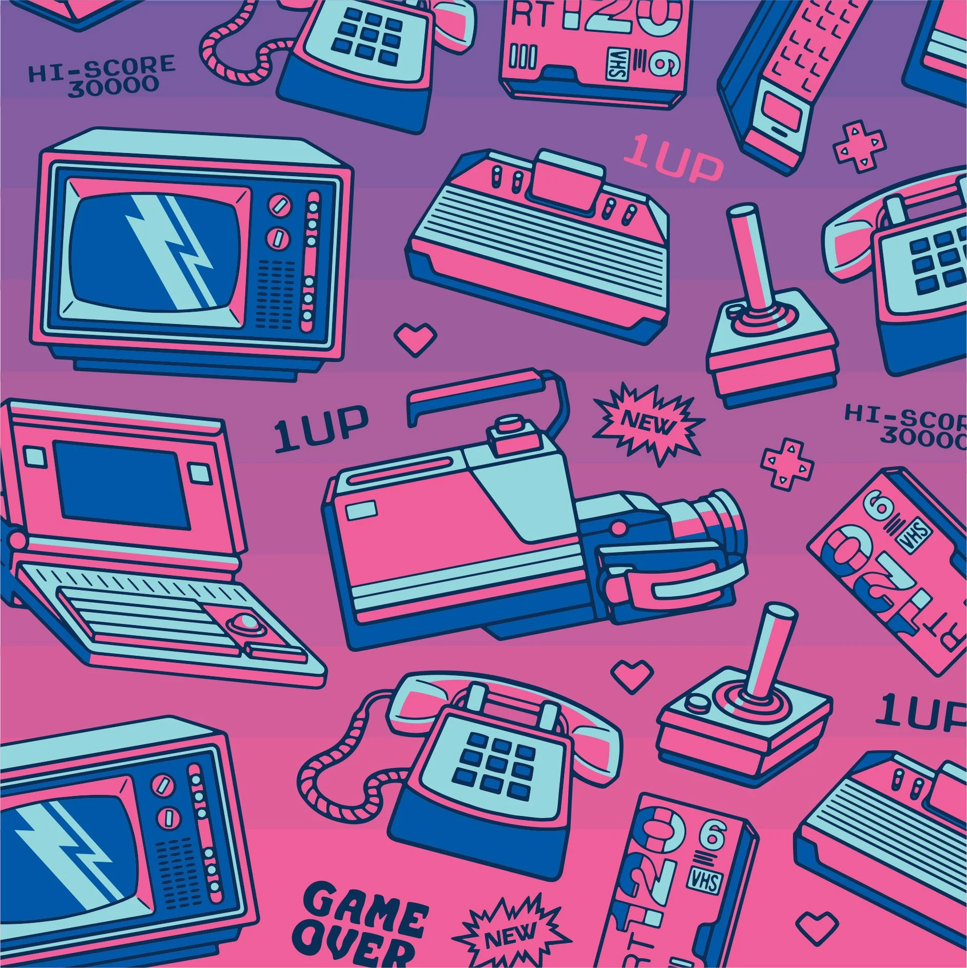 Custom illustrated pattern design for Seapine Brewery packaging system