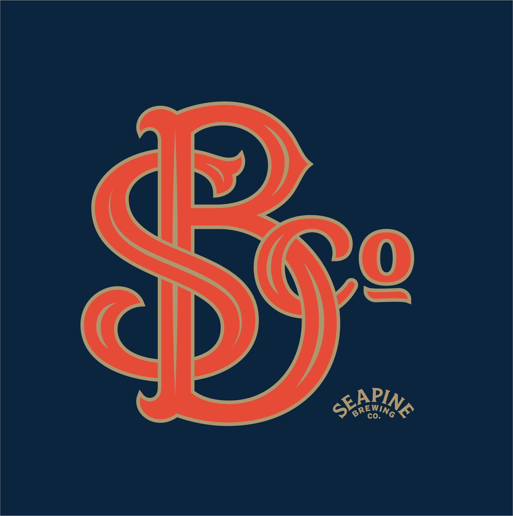 Brand identity and monogram design for Seapine Brewery