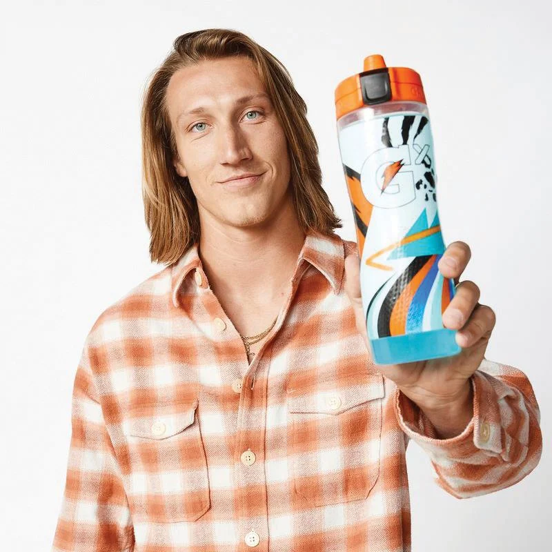 Athlete portrait used in Gatorade packaging and campaign design