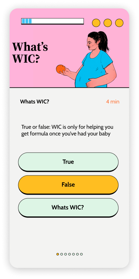 Material would include non intervention material such as WIC