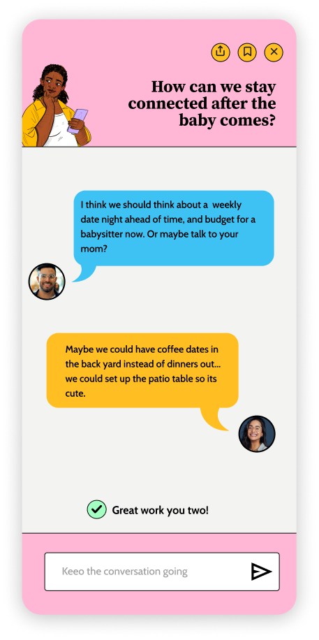 question answer are saved to review together later 