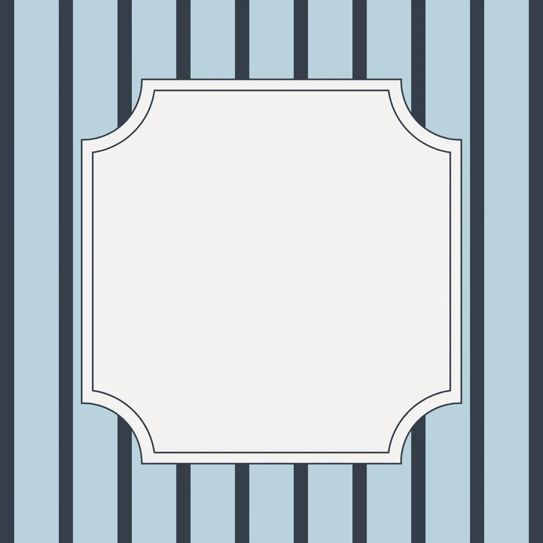 French Navy Stripe Neoprene Mat