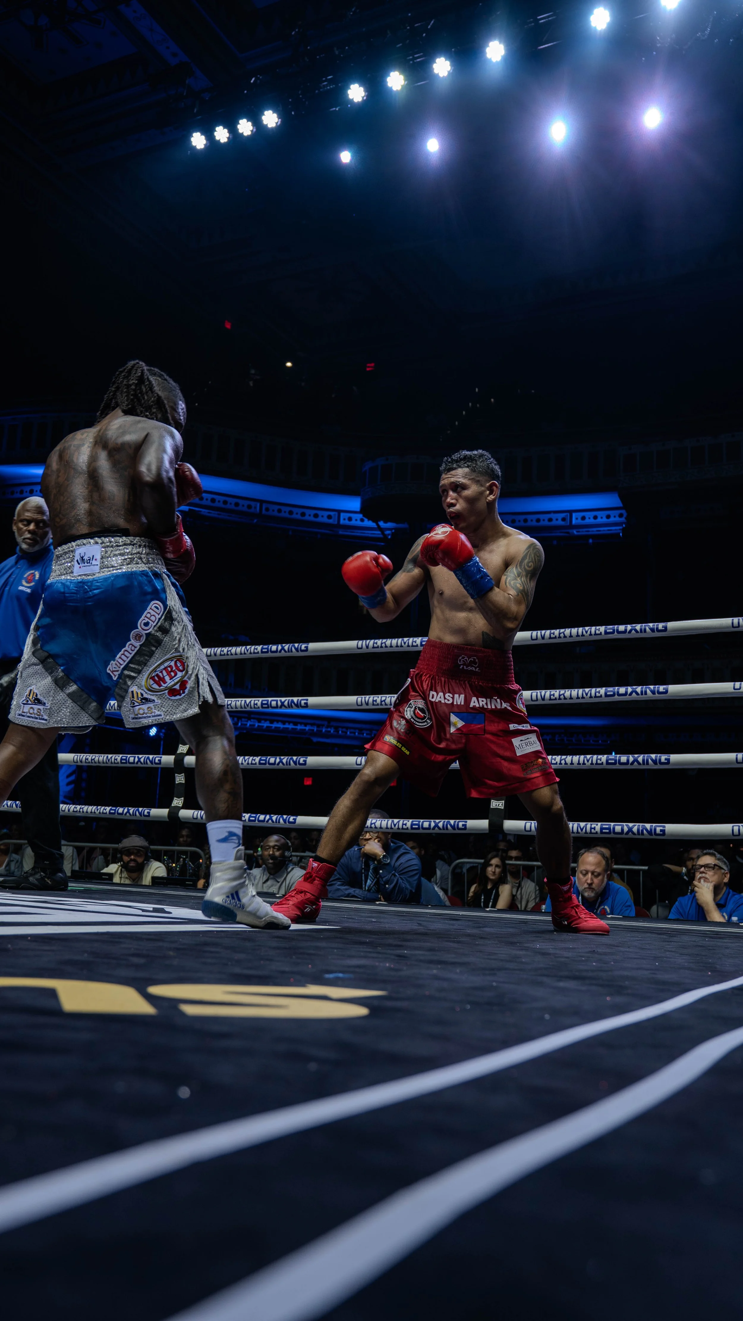 OTX 15 boxing main event between Elijah Pierce and Filipino boxer Michael Dasmariñas at OTX (Overtime Boxing) 15 in Atlanta, Georgia at The Tabernacle. Pierce won the featherweight bout by a ninth-round knockout