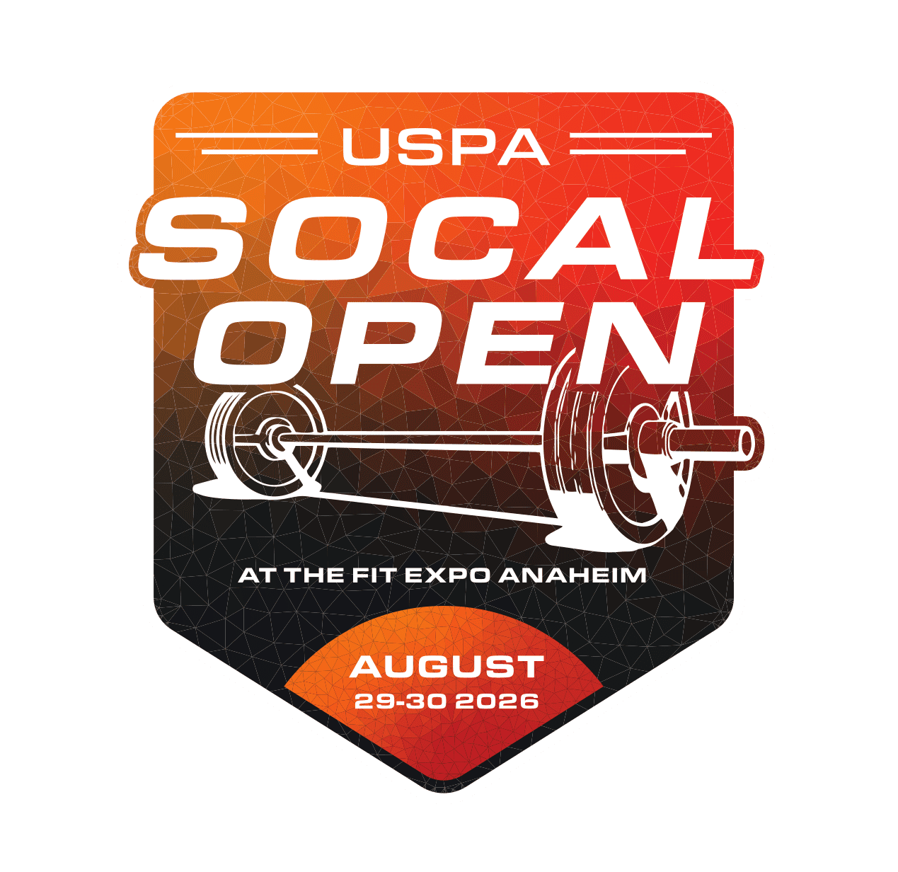 Event poster for the USPA SoCal Open Competition in Anaheim, CA