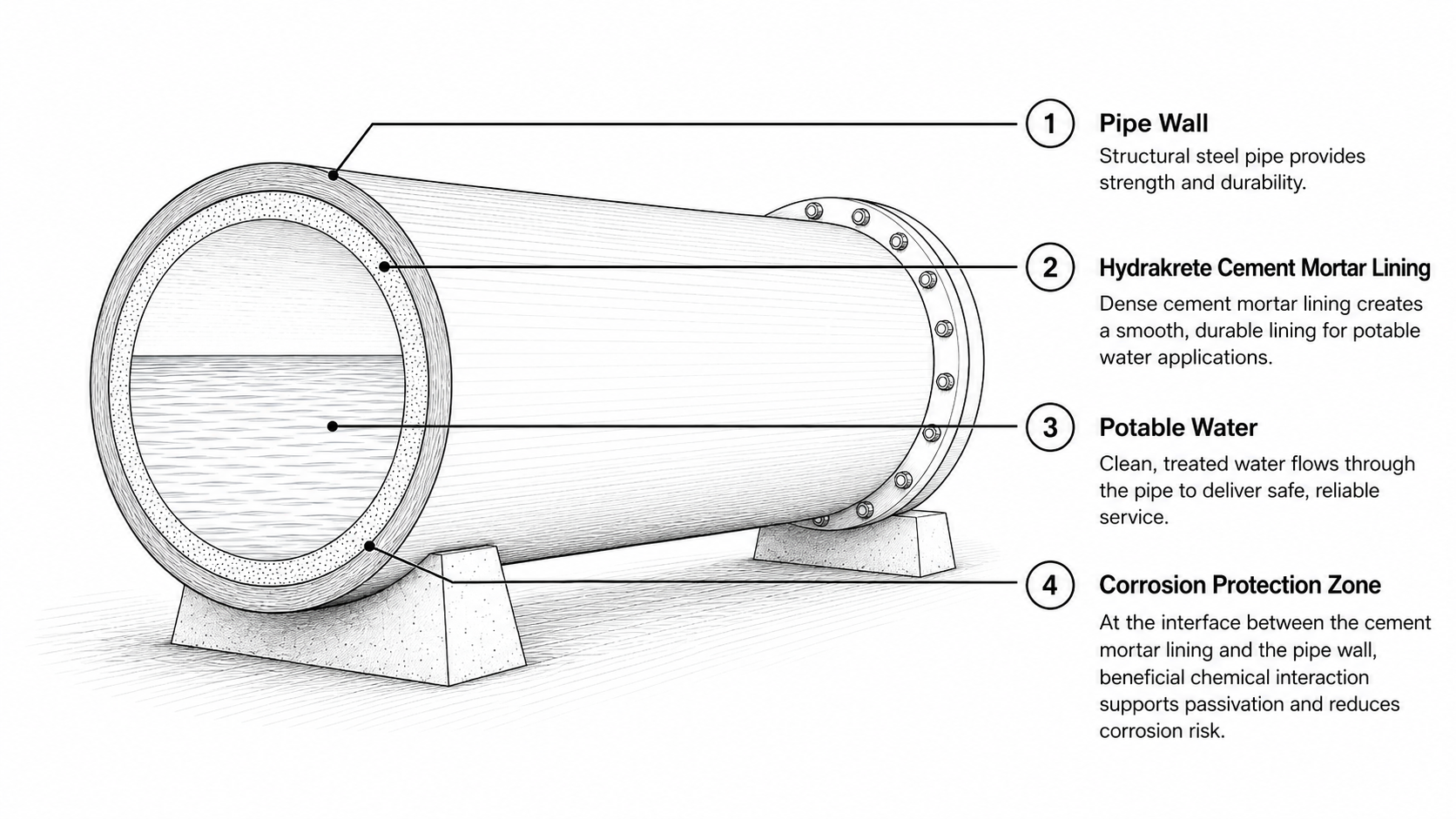 Cement Mortar Lining Diagram