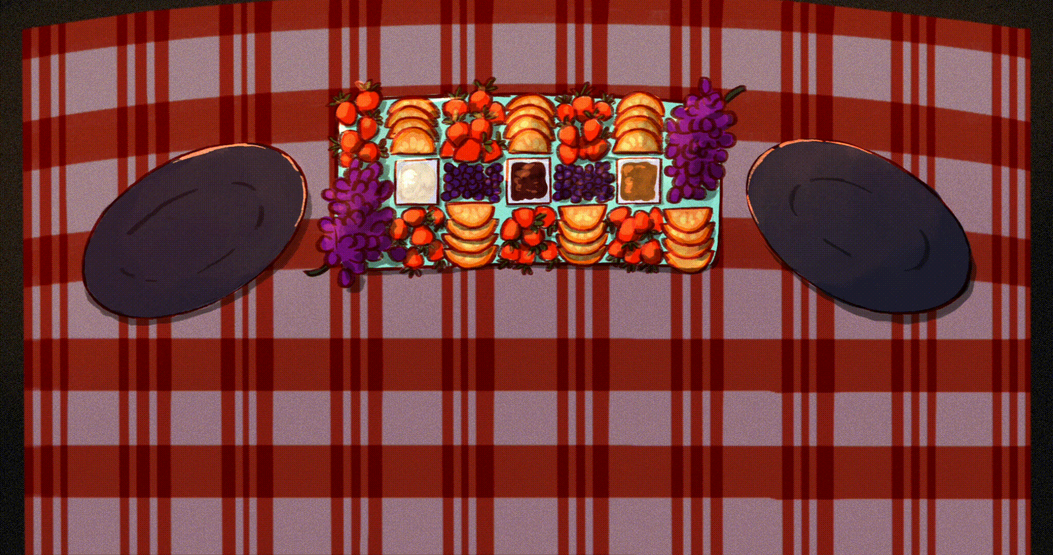 A cut from the full animated video of "One Table" - the dessert platters