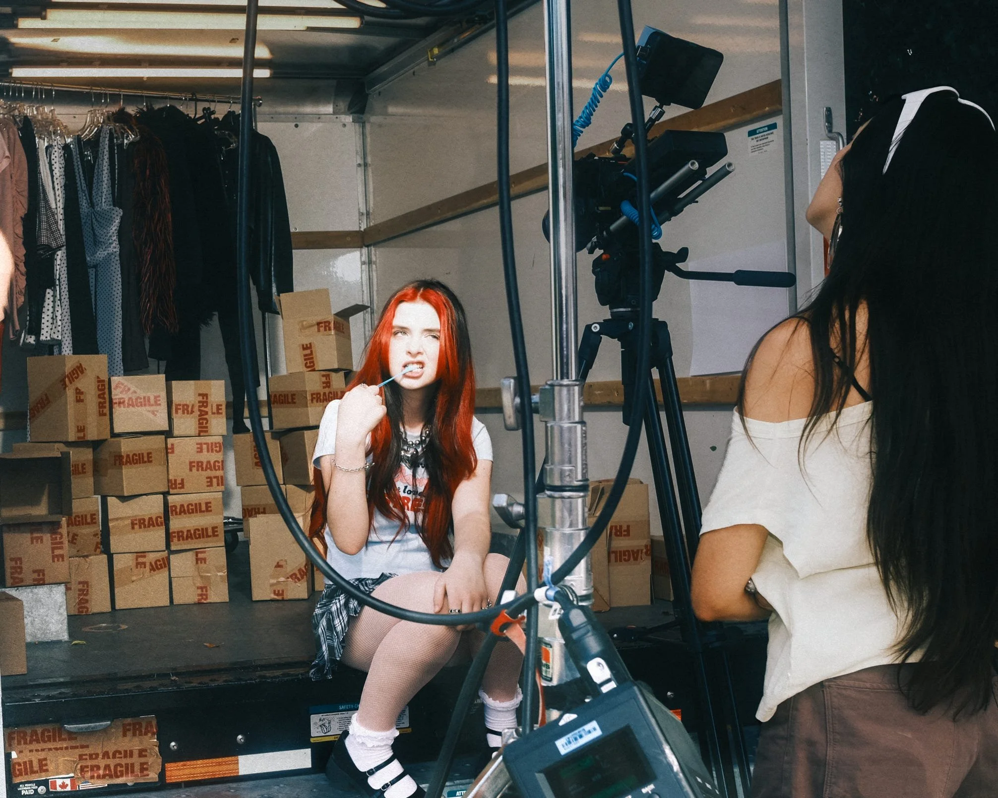 Shot By: Catie Turner
Producers: Kaya Stewart  & Ruby Bullen 
Set Design: Kaya Stewart 
Hair&MUA: Stellare Child 
Styling: Kassidy Taylor 
Styling Assist: Courtney Wagner 
Creative Assist: Marley Seabern 
Socials: Livi DarConte & Trini Guevara 