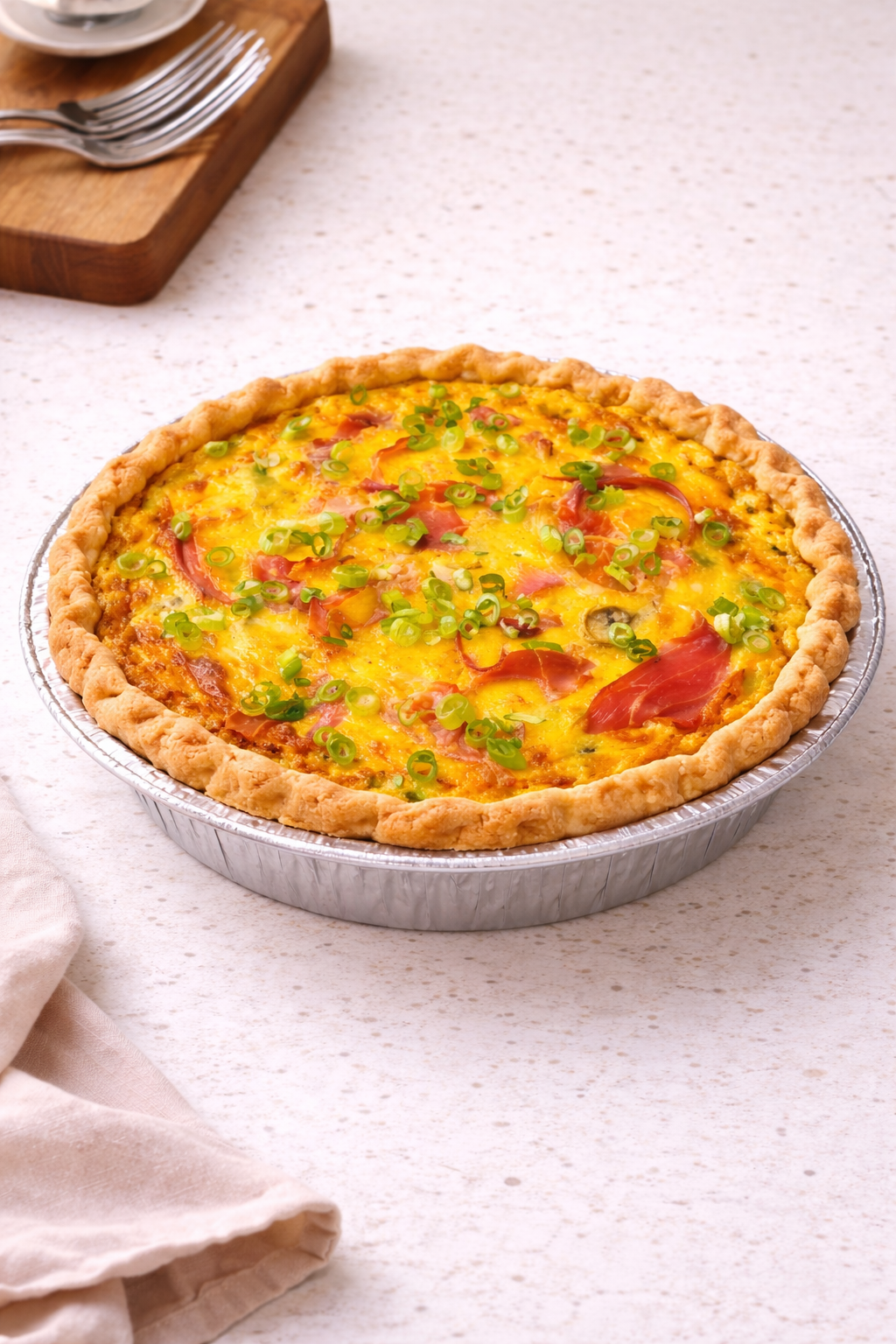 Leek & Prosciutto Quiche  (Serves 6)