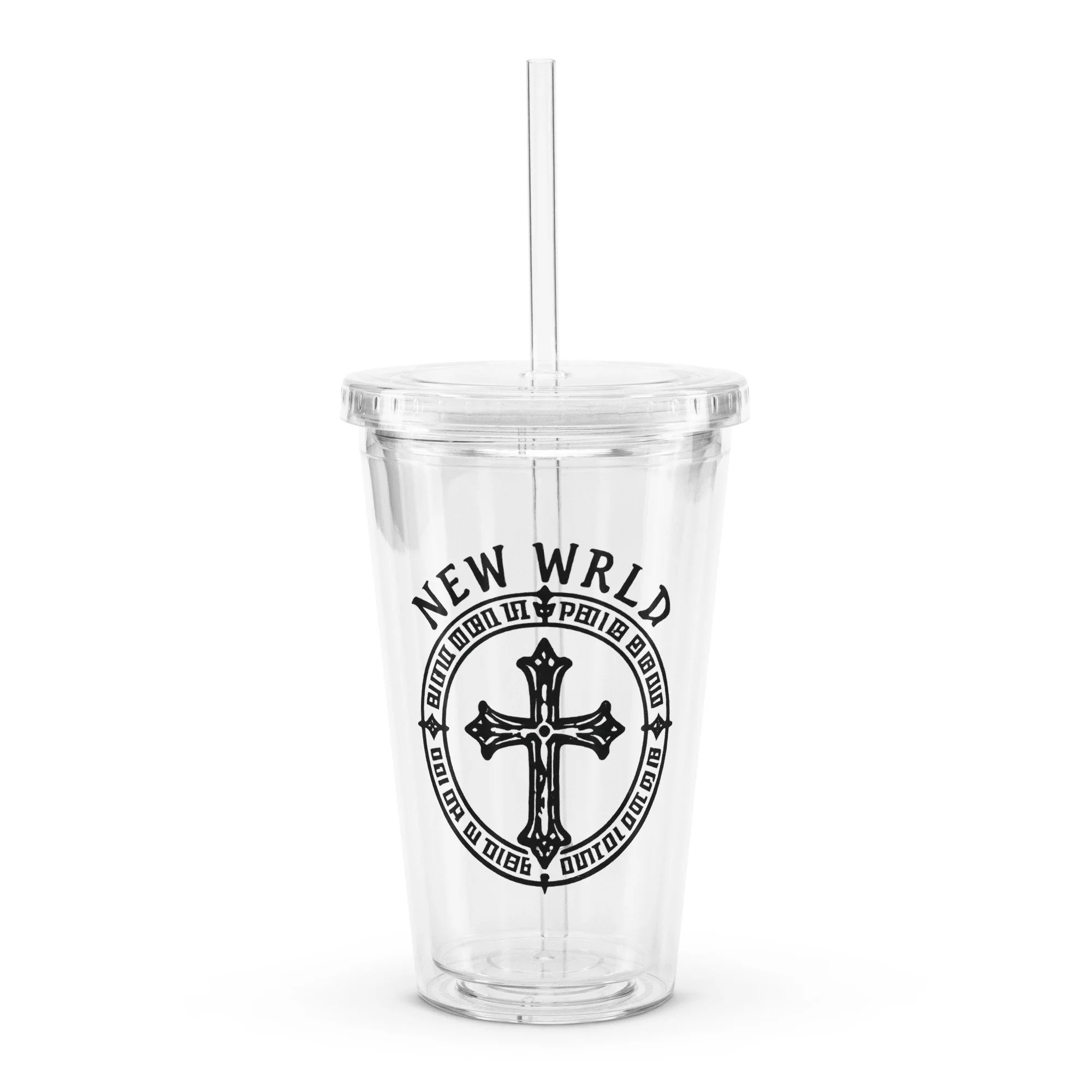New WRLD Clear Tumbler — 16 oz
