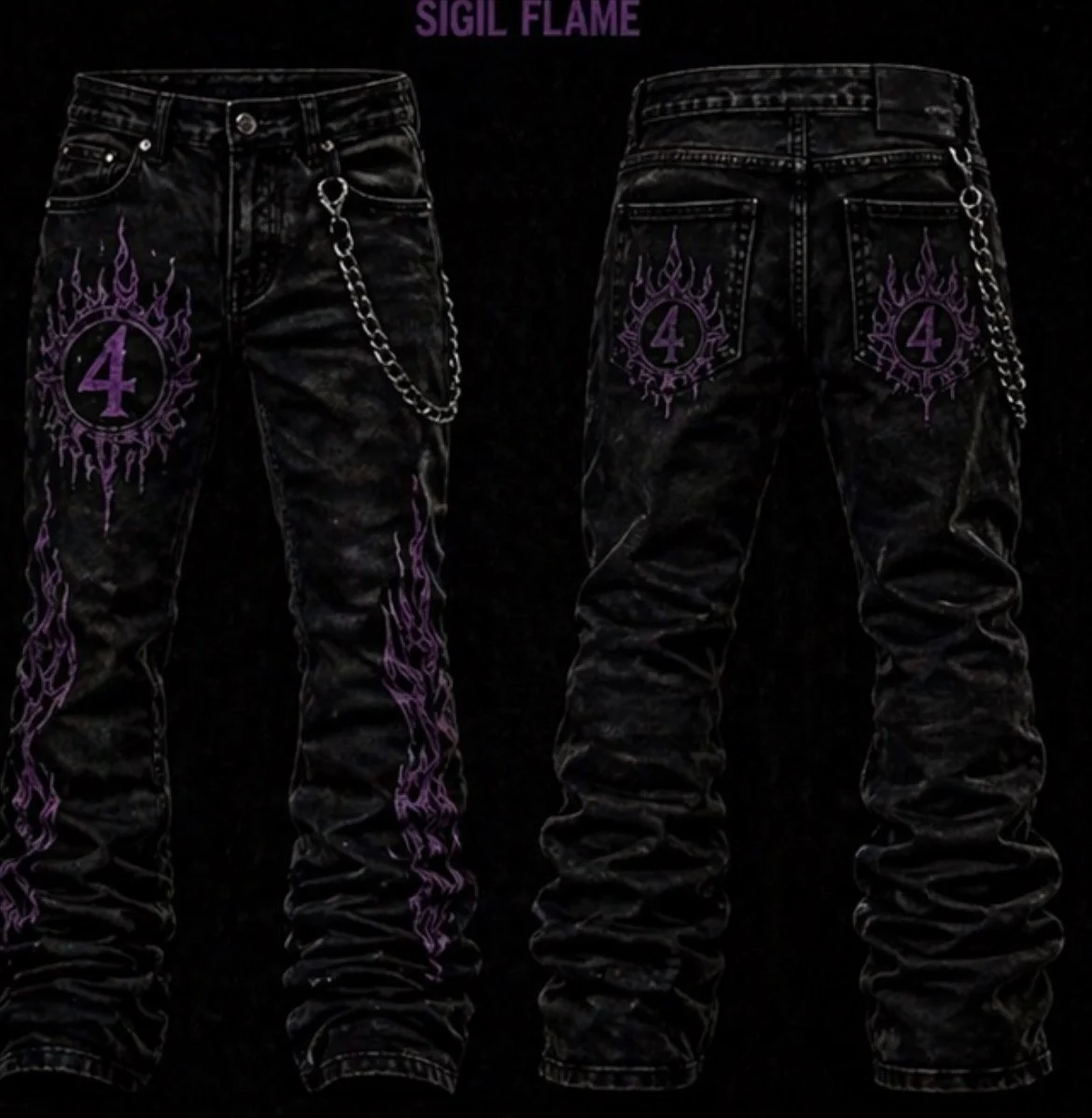 Chrome 4 Flame Jeans