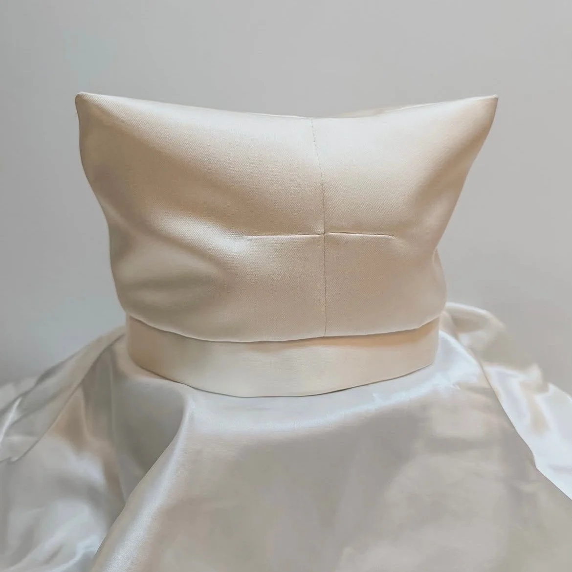 Bridal double faced satin stylized beret. Inspired by 1950s-era, stylized women’s berets.