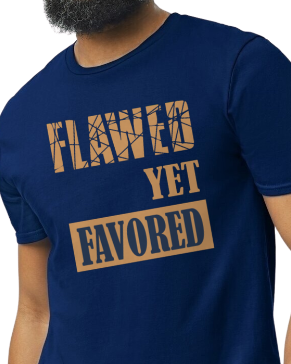 FlawedyetFavored tee_navy_mock.png