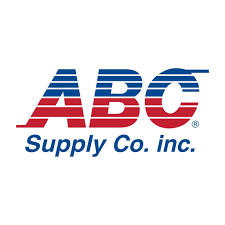 ABC Supply Co. Inc. logo with red, white, and blue stripes.