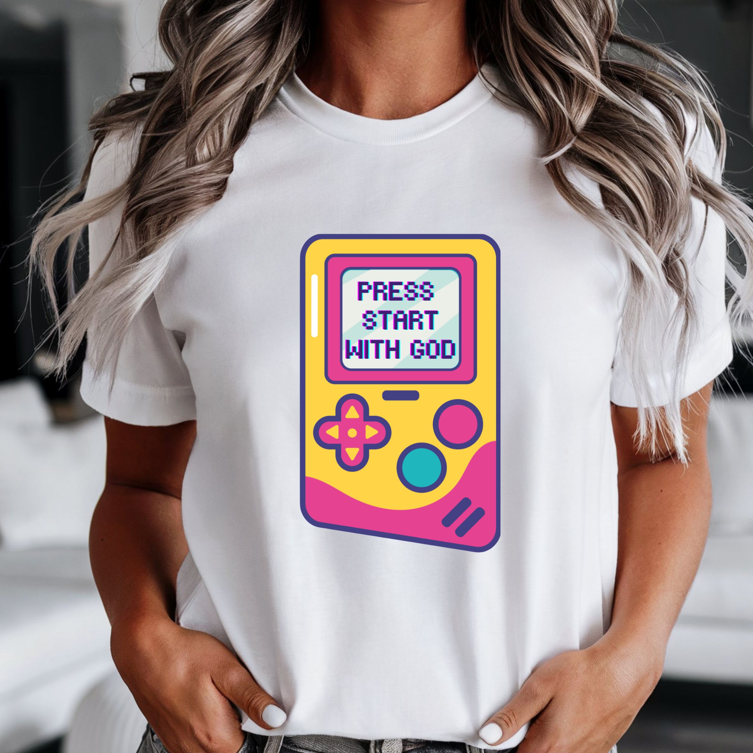 Press Start with God Retro Tee