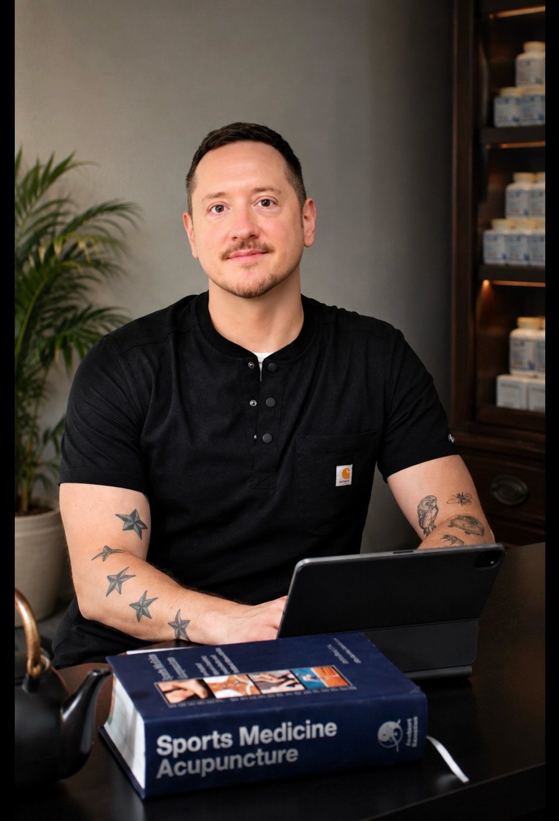 Cory, licensed acupuncturist at Purple Clover Acupuncture in Malden