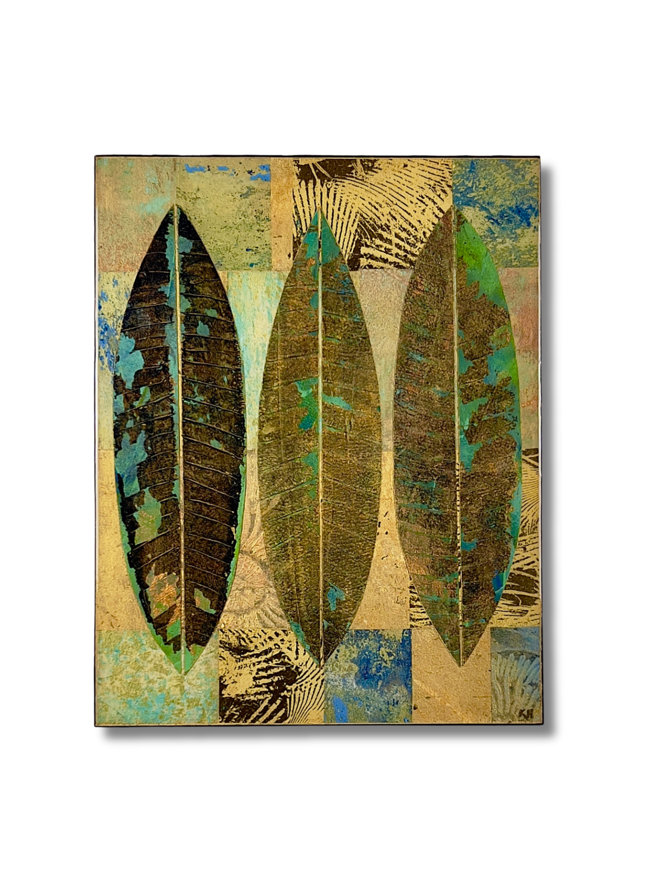 Plumeria Leaves, 11 x 14 x 1.5"