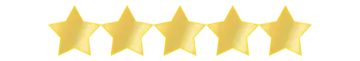 Six gold stars aligned in a row.
